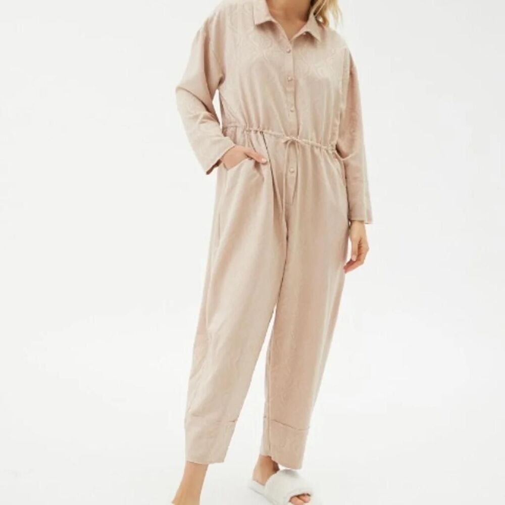 Urban-outfitters Men's Tan and Pink Jumpsuit